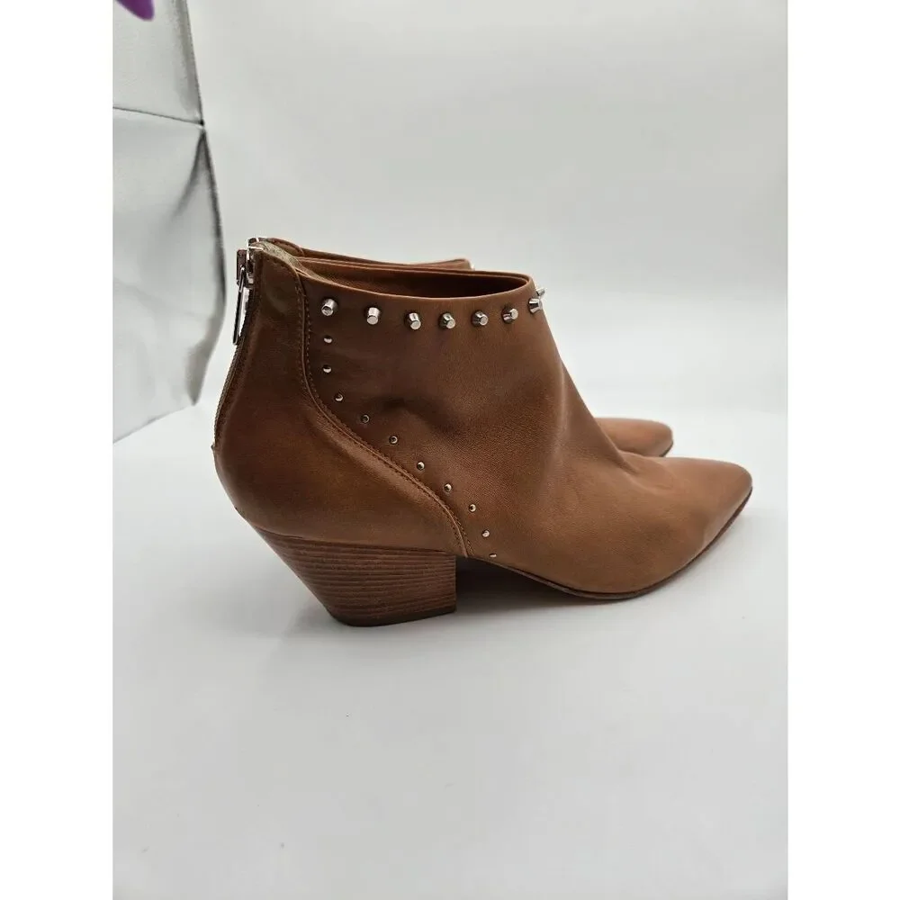 Ma&Lo Studded Leather Booties Size 40 Super Soft Made in Italy